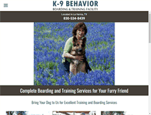 Tablet Screenshot of k-9behavior.com